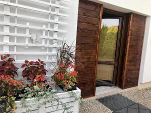 Vonkajšia záhrada v ubytovaní Apartament STUDIO i Apartament ZADOMEK Spytkowice koło ZATORA