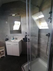Koupelna v ubytování Családbarát apartman
