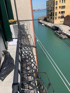 a view of a river from a bridge at Cà Vian in Venice