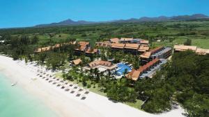 an aerial view of a resort on the beach at Maritim Crystals Beach Hotel Mauritius in Belle Mare