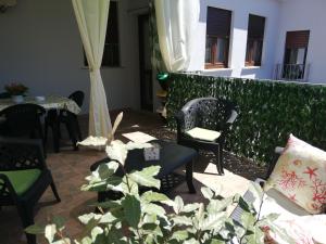 A seating area at Monte Granatico