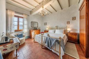 Postel nebo postele na pokoji v ubytování Agriturismo La Fontaccia