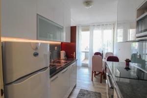 Kuchyň nebo kuchyňský kout v ubytování Apartman Alka