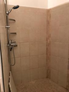 y baño con ducha con cabezal de ducha. en Maison d'Argonne en Brécy-Brières