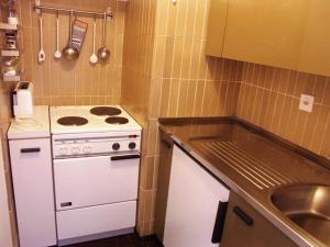 アンゼールにあるApartment Antares 403の小さなキッチン(コンロ、シンク付)