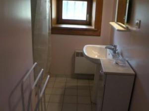 a bathroom with a sink and a mirror and a window at Gîte rénové avec grand terrain, proche d'Épinal, idéal pour balades et familiales - FR-1-589-87 in Dommartin-aux-Bois +23 photos