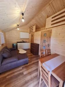 sala de estar con sofá y mesa en Chatka pod orzechem, en Spytkowice