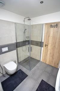 Koupelna v ubytování Blue apartment Klínovec