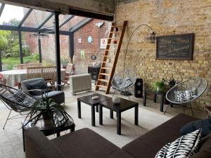Posezení v ubytování B&B Le Cercle De Malines