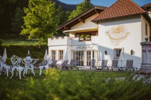 Vonkajšia záhrada v ubytovaní Landhaus Ager