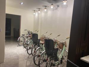 在金莎民宿 内部或周边骑自行车