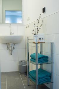 Vonios kambarys apgyvendinimo įstaigoje Gästehaus&Pension Pinske