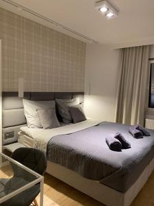 Posteľ alebo postele v izbe v ubytovaní Apartament Opieszyn 16