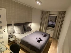 Posteľ alebo postele v izbe v ubytovaní Apartament Opieszyn 16