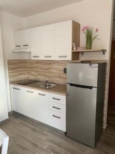 Kuchyň nebo kuchyňský kout v ubytování Apartments Vasilić
