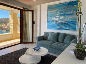 Prostor za sedenje u objektu Villa sul Mare, il mare dalla tua camera da letto
