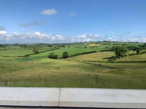 - une vue sur un champ verdoyant depuis une autoroute dans l'établissement Gracey's Hillside Lodge, à Ballyward