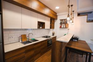 A kitchen or kitchenette at Sno Inn Kazbegi