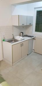 Kuchyň nebo kuchyňský kout v ubytování Antonio Apartments