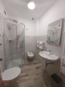 Koupelna v ubytování Albergo Ristorante K2