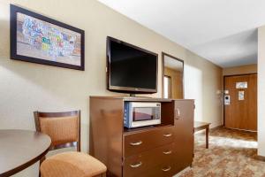 a hotel room with a tv on top of a dresser at Econo Lodge Black Hills in Rapid City