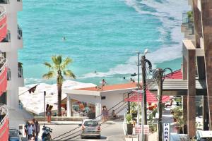 a view of the ocean from a building at 1bd Sea View Apts Veliki Pjesak "Mula" in Dobra Voda
