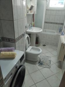 een badkamer met toilet en wastafel bij Tresnja in Banja Luka