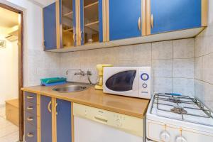 Kuchyň nebo kuchyňský kout v ubytování Apartments Slavko