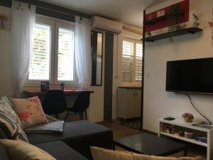 Televízia a/alebo spoločenská miestnosť v ubytovaní Apartment Panarea