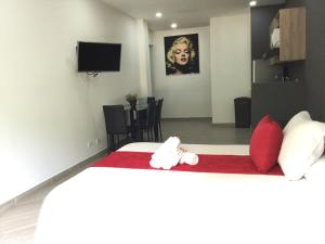 Letto o letti in una camera di Apartahotel Avanti