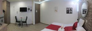 TV o dispositivi per l'intrattenimento presso Apartahotel Avanti