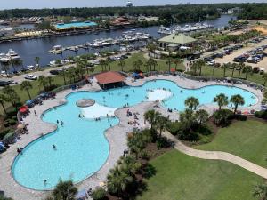 an aerial view of a pool at a resort at Yacht Club Villas #3-103 condo in Myrtle Beach