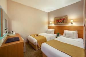 Postel nebo postele na pokoji v ubytování Almina Hotel - Special Class