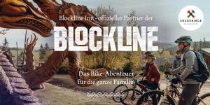 un póster para una película sobre un dinosaurio montando en "Sporthütten Nassau" Ihr zentrales Domizil an der Blockline, en Bienenmühle