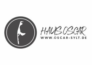 ヴェスターラントにあるHaus Oscar in Westerlandの鷹貝牡蠣塩棒のロゴ