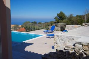 The swimming pool at or close to The Sunset Villa Kefalonia