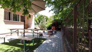 A patio or other outdoor area at Lux Apartman Velence
