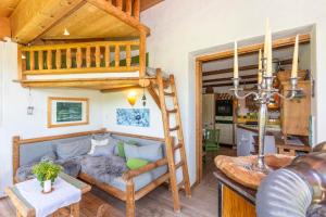 Kuchyň nebo kuchyňský kout v ubytování Ferienwohnung Maisonette Höttl
