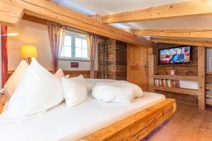 TV a/nebo společenská místnost v ubytování Ferienwohnung Maisonette Höttl