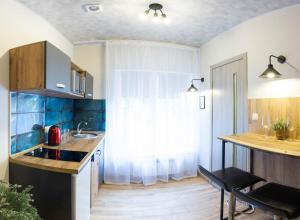 Dapur atau dapur kecil di Cozy apartment in the Center - Podilskyi lane 7