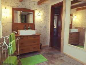 Koupelna v ubytování Old West Ranch "Urlaub auch mit Pferd möglich"