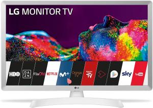ein Computerbildschirm mit dem LG-Monitor-Fernseher darauf in der Unterkunft Saturno in Cala Millor