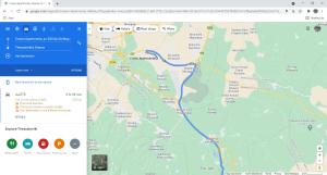 Captura de pantalla de un mapa con Google Maps en Crown Apartments, en Skopje