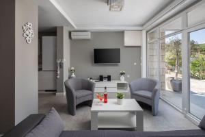 O zonă de relaxare la Appartements Banya