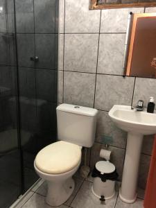 Koupelna v ubytování Chalé Triunfo