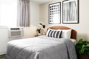 una camera con letto e finestra di InTown Suites Extended Stay Houston TX - Jersey Village a Houston