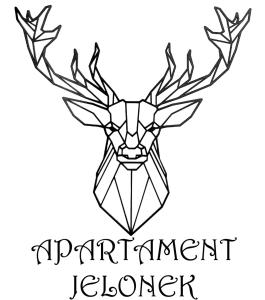 una cabeza geométrica de un ciervo con ilustración de astas en Apartament Jelonek en Jelenia Góra