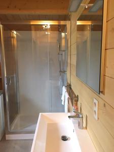 Koupelna v ubytování Le bain de la lesse