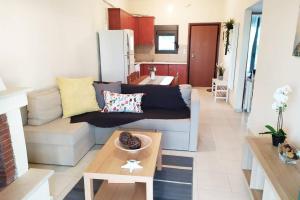 A seating area at Maria's house apartment in skala Fourkas