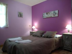 Säng eller sängar i ett rum på Chalet Conca